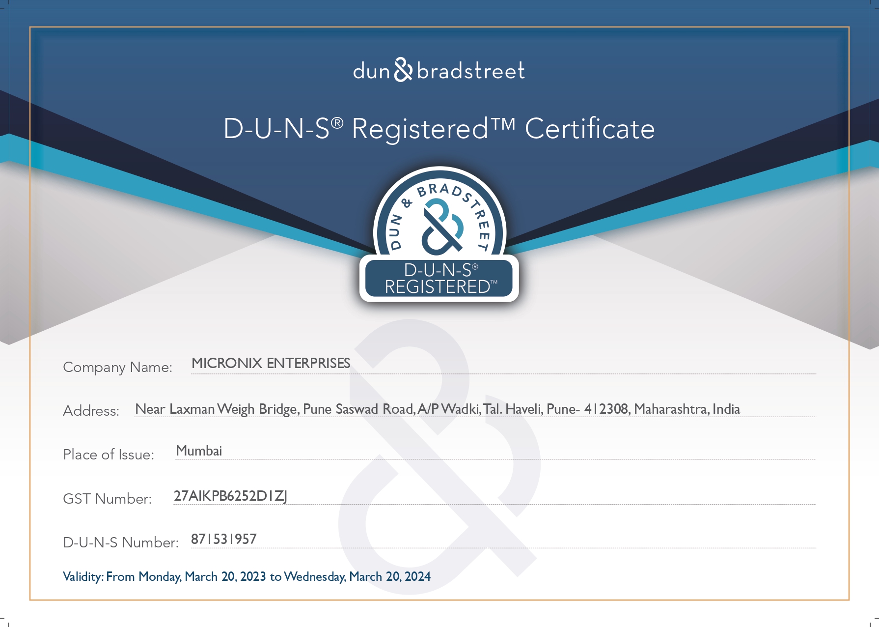 ISO Certificate